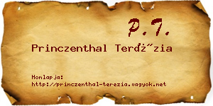 Princzenthal Terézia névjegykártya